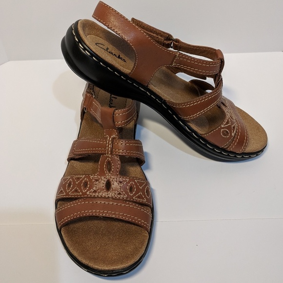clark leather sandals